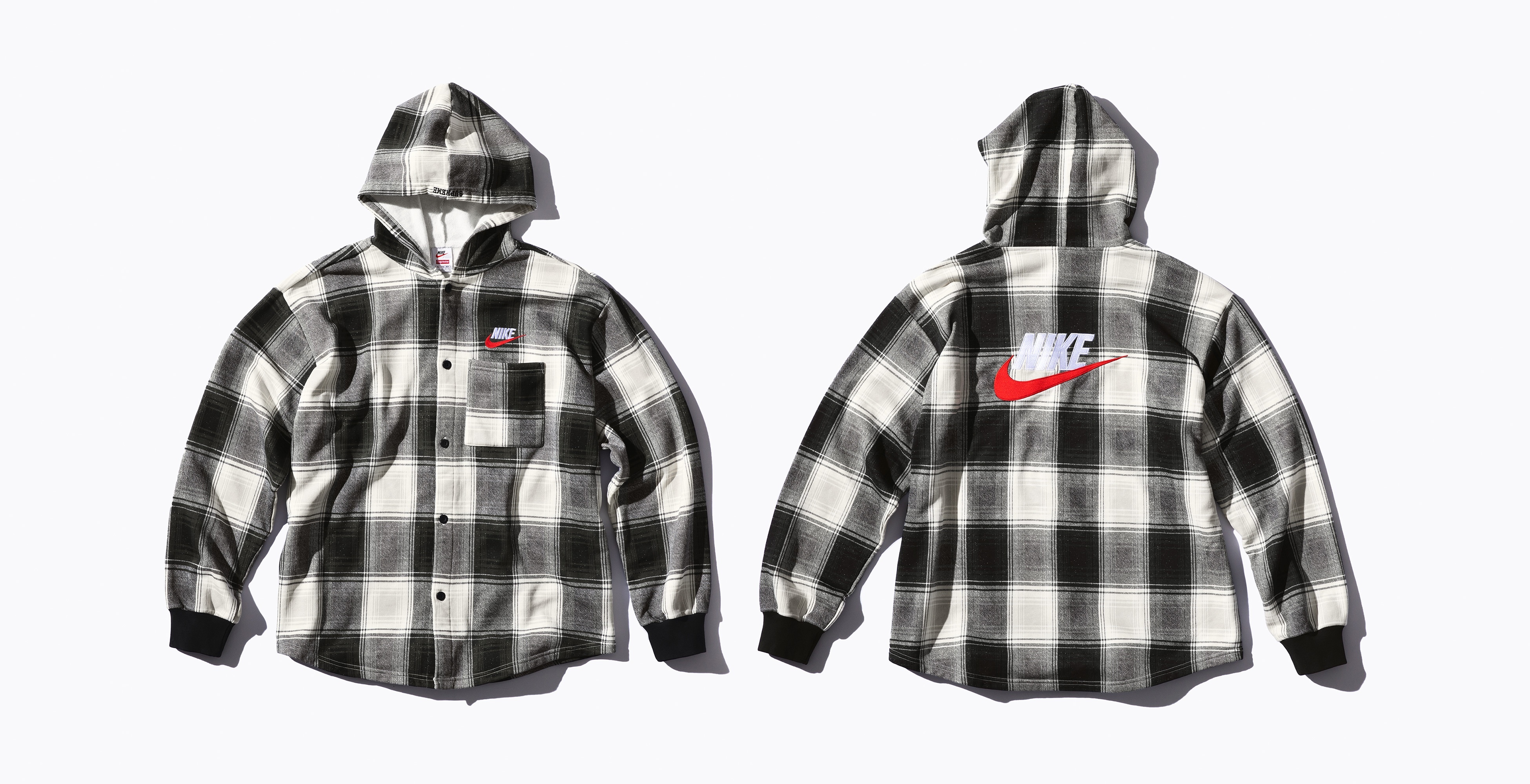 Supreme®/Nike® Plaid Hooded Sweatshirt view 3